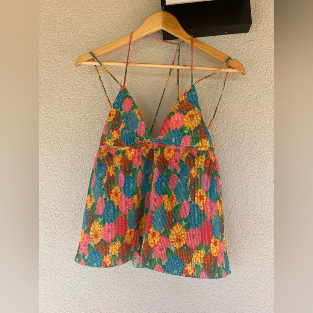 Zara Yellow Orange Asymmetrical Camisole